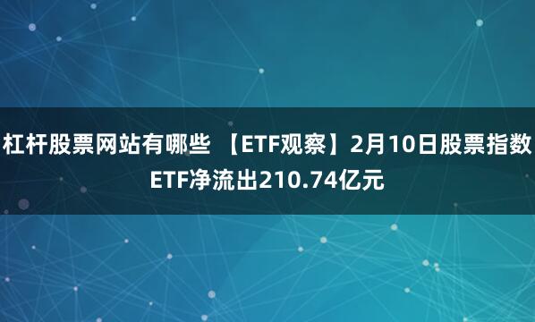 杠杆股票网站有哪些 【ETF观察】2月10日股票指数ETF净流出210.74亿元