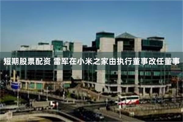 短期股票配资 雷军在小米之家由执行董事改任董事