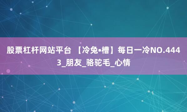 股票杠杆网站平台 【冷兔•槽】每日一冷NO.4443_朋友_骆驼毛_心情